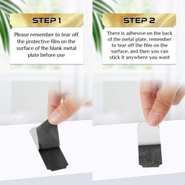 Therwen 15 Pcs Engraved Name Plates Bulk Metal Perpetual Plaque Plate Laser Engraving Blanks Adhesive Nameplate Card for Home Indoor DIY Signage Etching(Black,3" W X 1" H,Classic)