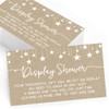 Printed Party Gift Display Insert Cards, Rustic Kraft, Set of