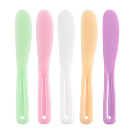 6 Pcs Makeup Mixing Spatula Spoon Scraper Reusable Plastic Cosmetic Mask Mixing Spoon Scoops Spatulas Stick Applicator Beauty Spa Makeup Tools for Facial Skin Care DIY Mask (Random Colors)