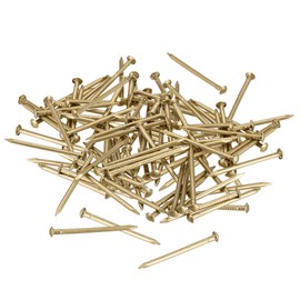 sourcing map Small Tiny Brass Nails 1.2x20mm for DIY Decorative Pictures Wooden Boxes Household Accessories 100pcs