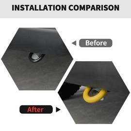 RT-TCZ Rear Bumper Tow Hook Covers Rubber Protector Cover Exterior Accessories for Ford Bronco 2021-2025 (Yellow)