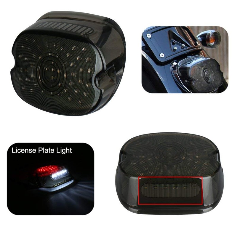 OVOTOR LED Tail Light Smoke Lens Lay Down Tail Lamp