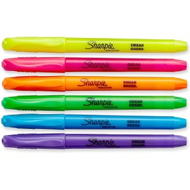Sharpie 27145 Pocket Highlighters, Chisel Tip, Assorted Colors, 12-Count. Pack of 2