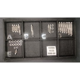 Stainless Cycle Suzuki Pe175 1980-1984 Polished Stainless Engine Bolt Screw Kit 80 81 82 83 84