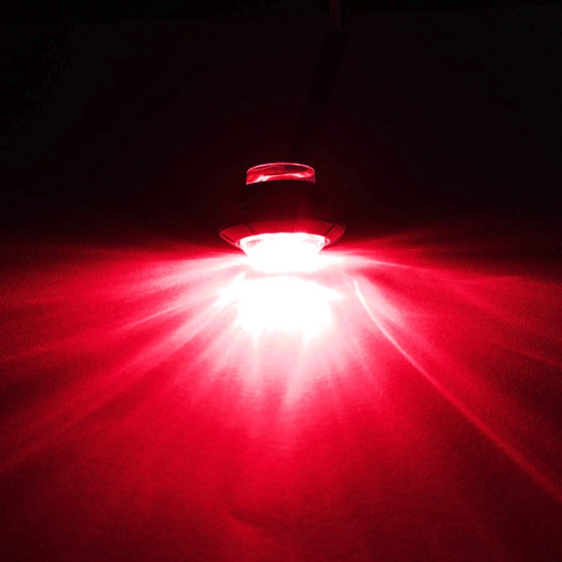 10 Pack Round 3/4 Inch Red LED Side Marker Light
