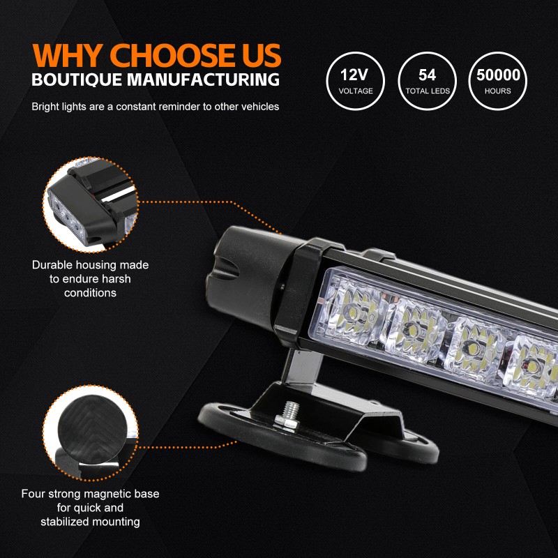 Dreamizer For Jeep Gladiator Compass 54 LED Rooftop Strobe Light
