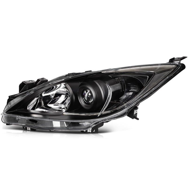LSAILON Fit For Mazda 3 2010-2013 Headlight Assembly Black Housing