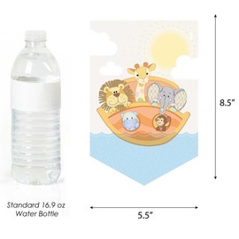 Big Dot of Happiness Noah's Ark - Baby Shower Bunting Banner - Animal Party Decorations - Welcome Baby