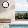 YTAONS Outdoor Waterproof Wall Clock with Thermometer and Hygrometer Combo,