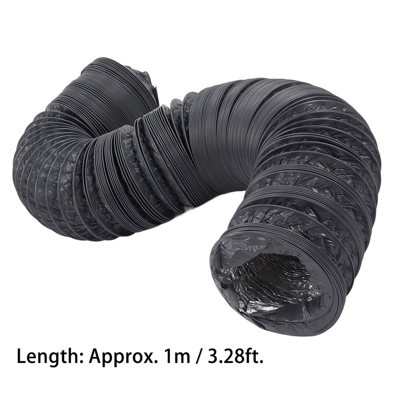 Flexible Aluminum Ducting Duct 1m Length with Clamp for Ventilation