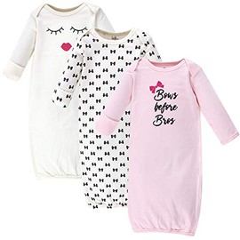 Little Treasure Unisex Baby Cotton Gowns, Bows, Preemie/Newborn