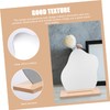 PACKOVE Irregular Acrylic Desktop Vanity Mirror with Wooden Base Frameless