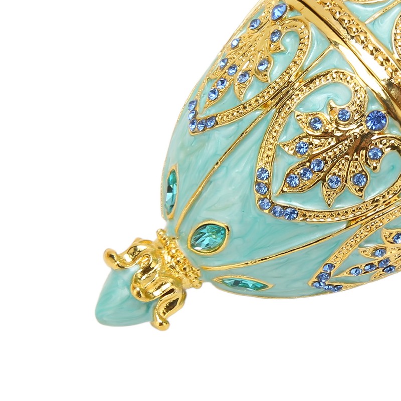 Egg Trinket Box Enamelled Jewelry Box Zinc Alloy Exquisite Jewelry