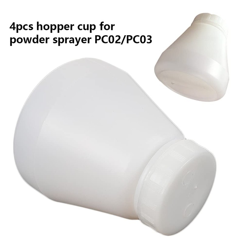 Jiabailie 4PCS Bottles Hopper Cups,PC02/PC03 Plastic Durable Electrostatic Sprayer Hopper