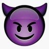Generic Cute Smiling Purple Devil Emoji Sticker Decal Bumper Sticker