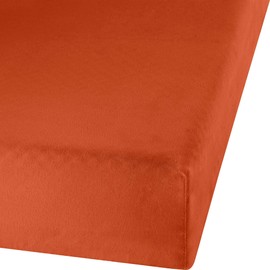 Erwin Müller Fitted Sheet Flannelette Garmisch Fitted Sheet Cuddly Soft Temperature Regulating for Winter with Elasticated Edging Terra Size 140 x 200 - 160 x 200 cm