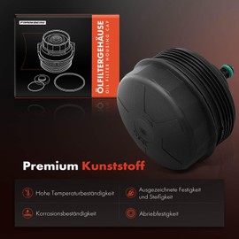 Frankberg Oil Filter Housing Compatible with 3 Series E90 3 Series Coupe E92 5 Series E60 X3 E83 Z4 Coupe E86 1 Series F21 2 Cabriolet F23 4 Cabriolet F33 F83 Replace# 11427525334