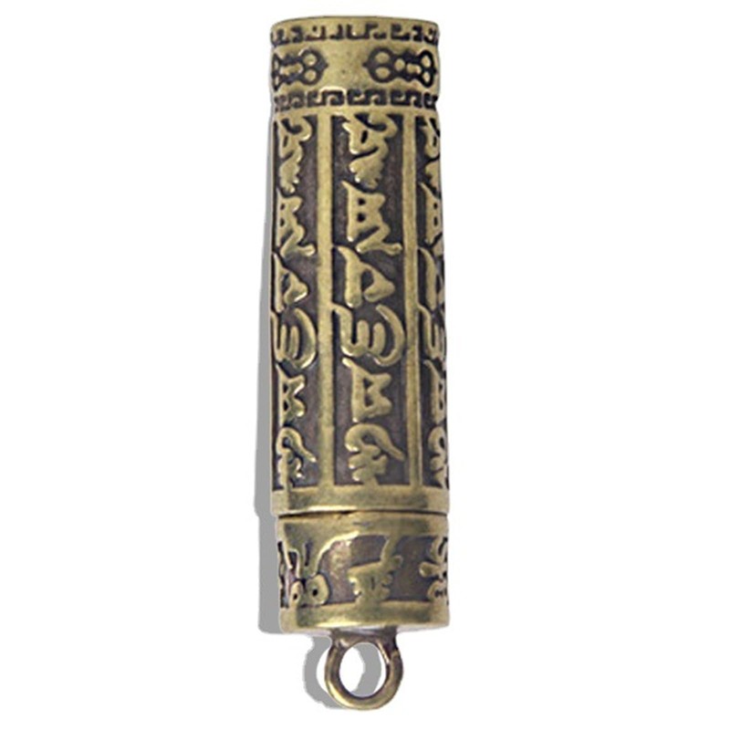 1 Pcs Pocket Pill Case Portable Brass Pill Box with