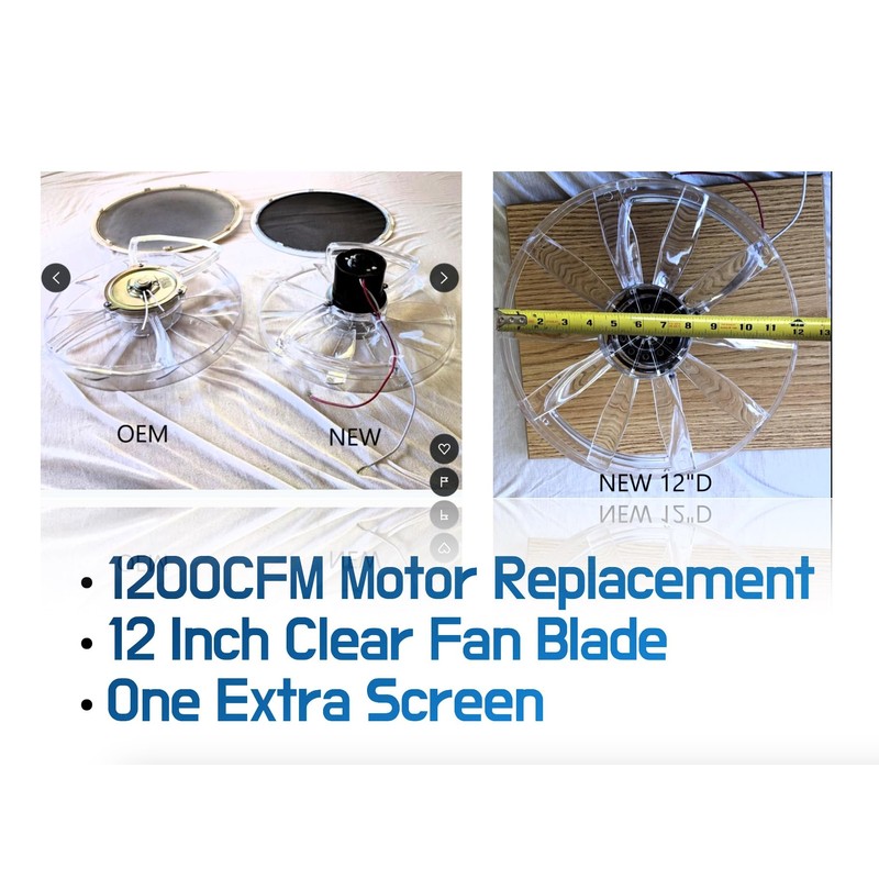 Rv Vent Motor Replacement kit Fan Blade Kit Assembly Only