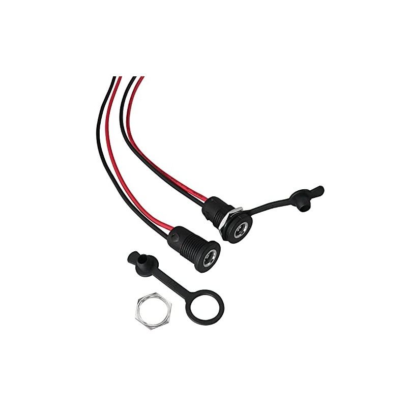 LUORNG 5Pcs 10A DC-099 Power Jack Cord Socket Threaded Female