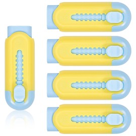 Pencil Erasers, Retractable Erasers for Pencils - Blue Yellow, Pack of 5