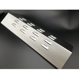 KOCH #28 High Quality Flame Distributor 410 x 140 mm for Gas Barbecue - Flame Plate Burner Cover Aroma Rail - Stainless Steel V2A Thickness 1.25 mm, 700 g Solid Quality Made in Germany