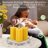 3 Pack Natural Beeswax Pillar Candles,Handmade Pure Beeswax Rolled Candle-60