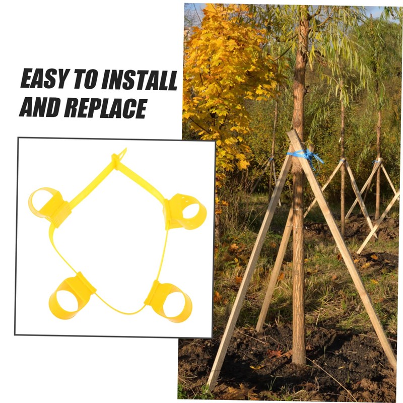 Levemolo 4Pcs Tree Support Bracket with Stabilizing Strap Durable Tree