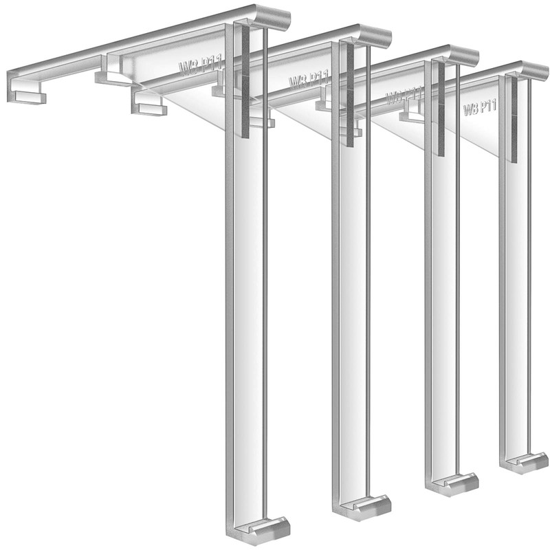 4 Pieces Valance Clips Vertical Blind Clear Valance Clip Bracket