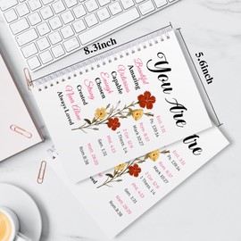 2 Pcs Christian Spiral Notebook Prayer Journal,100 Ruled Pages,Christian Gifts for Women,Bible Verse Notebook,Journal for Women Men,Religious Faith Inspirational Gifts Catholic Gifts (2Pcs-You are Beautiful-White)