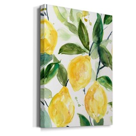 Renditions Gallery Canvas Nature Wall Art Paintings for Wall Decorations Yellow Lemons Branch Modern Abstract Wall Hanging Artwork Prints for Bedroom Living Room Office Kitchen - 8"x12" LT02