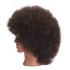 Training Head Cabeza De Maniqui Entrenamiento Cabello Natural Negro 25.4cm