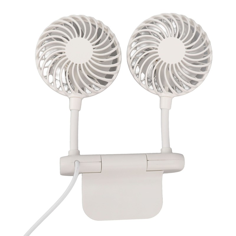 White Desktop Screen Fan with Adjusting Clip 3 Gear 360°