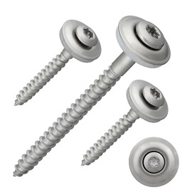 Plumber Screws with EPDM Sealing Washer (15 mm) and Torx Drive / TX20 | Stainless Steel A2 | Similar to DIN 7995/DIN 9171 | Trapezoidal Sheet Metal Screw | Tapping Screw (4.5 x 30 mm, Pack of 100)