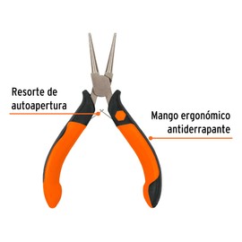 TRUPER PM-PR4 Round Nose Pliers, Comfort Grip 5 13/16" (12cm)