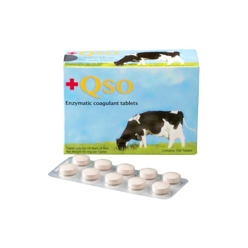 +QSO Vegetable Rennet Tablets, Strip of 10
