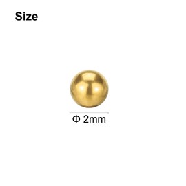 sourcing map 300 Pcs Precision Solid Brass Bearing Balls 2mm Industrial Brass Ball Spheres for Machinery, Automotive, and DIY (H62 Brass)