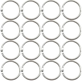 Ruidee 20 Pcs Loose Leaf Binder Rings Silver Book Rings Key Keychain Rings Premium Metal Rings for Notebook Scrapbook Album Craft DIY (25mm)