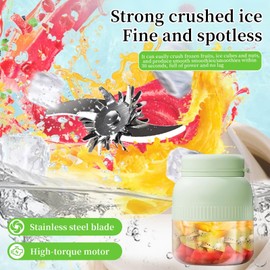 Generic Portable Blender Personal Blenders Juice Blender for Shakes and Smoothies Cordless Rechargeable for Office Gym Travel (Green)