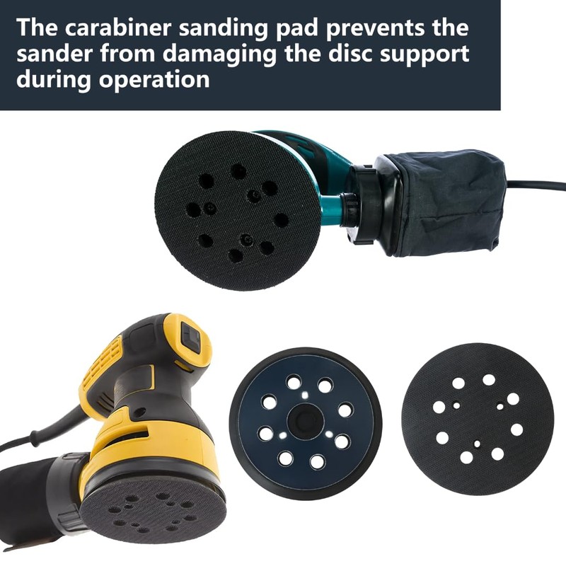 Upgraded Version 2 Packs 5 inch Sander Replacement Pad w/3