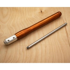 Simple Woodturning Tools Mid Size Carbide Simple Shear Cutting Finisher Woodturning Lathe Tool with Solid Aluminum Handle for Wood Lathe, USA Made (Bright Copper Handle)