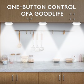 SIXDEFLY Wireless LED Puck Lights, 12 Pack, Battery Operated, 20 Lumens, Touch Light, Stick on Lights, Under Cabinet Lighting, Ideal for Kitchen Cabinets, Closets, Garage and More