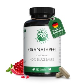 Pomegranate Capsules – Important: 50:1 Extract (= 110,000 mg) per Daily Dose with 40% Ellagic Acid – Made in Germany – 100% Vegan & No Additives – Supply for 2 Months Green Naturals®