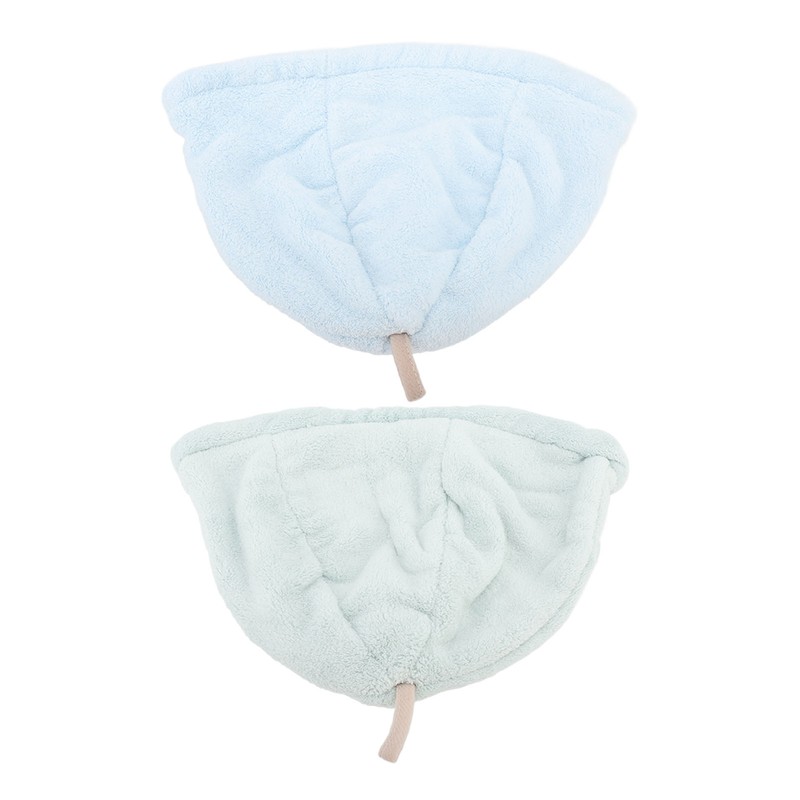 2pcs Sauna Cap Coral Fleece Highly Absorbent Elastic Men Women