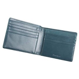 Boosters Men's Bifold Wallet, Genuine Leather, Billfold, No Coin Pocket, Slim, blue (dark)