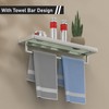 SFGSOWOR Glass Shelves/Shelf Wall Mount 20-in with Towel Bar/Rack Floating