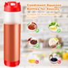 CHIVENIDO 6PCS 16oz Inverted Plastic Squeeze Bottles, Condiment Squeeze Bottles