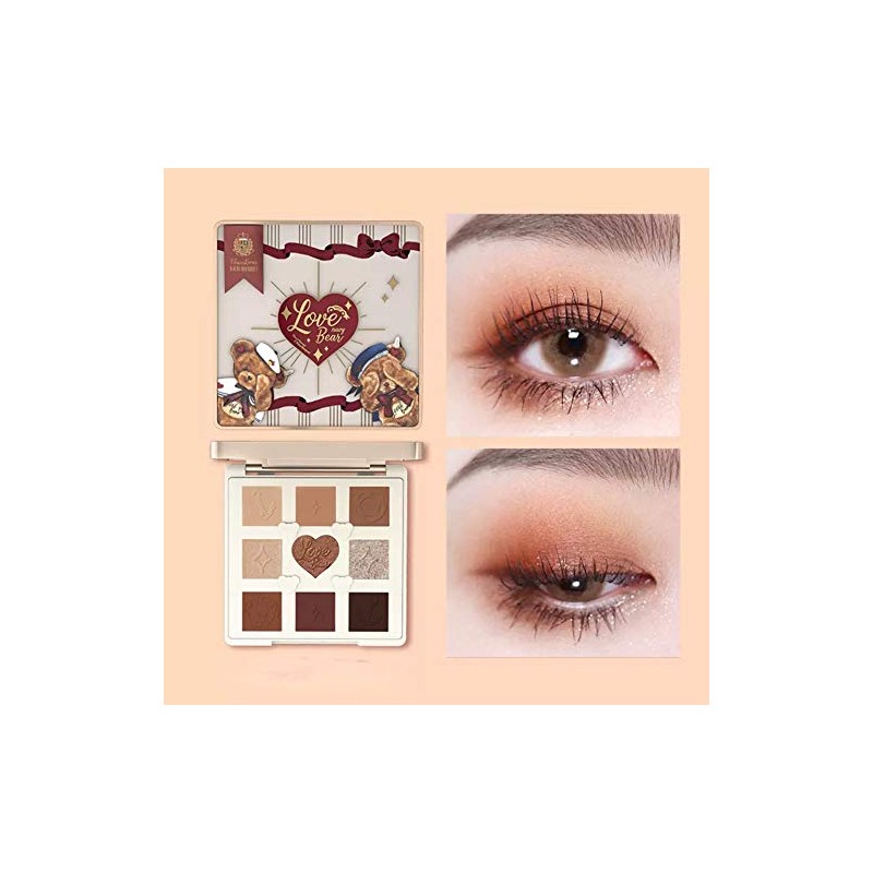 Flower knows LoveBear 9 Colors Eyeshadow Palette (Hazelnut Cocoa)