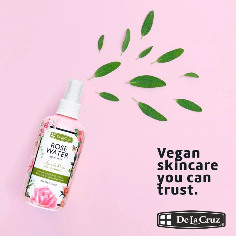 Rose Water Agua De Rosas Con Glicerina Organica Natural Cologne