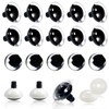 TOAOB 16pcs Plastic Safety Eyes 25mm Large Oval Craft Crochet